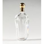 AN 18CT GOLD TOP SCENT BOTTLE. 4.5ins long.