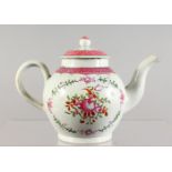 A CHINESE FAMILLE ROSE TEAPOT AND COVER.