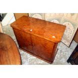 An Art Deco style burr walnut two door cabinet.