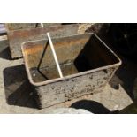 Halsted & Sons, Chichester, a large cast iron water trough 3ft 1ins wide.