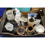 A quantity of decorative and household china to include Doulton vases, Midwinter part service etc (