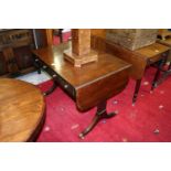 A mahogany sofa table.