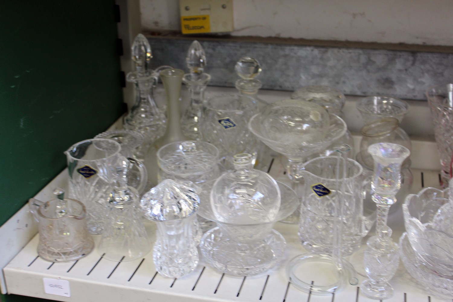 A quantity of cut glass vases and other items. - Image 2 of 3