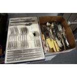 A part canteen of cutlery and other loose flatware.