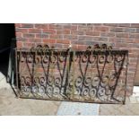 A pair of wrought iron gates welded together to form one long gate 5ft 10ins x 2ft 9ins.