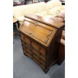 A small oak bureau.