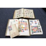 Stamp albums and contents.