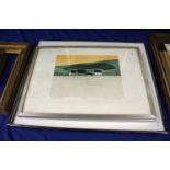 John Brunsden "Pebble Beach" and "Farm" limited edition colour prints together with a pair of