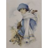 After George Bonomory, 'Joyce' a Colour Print of a Lady Golfer, 11" x 8.5".