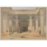 After David Roberts (1796 - 1864) British. Grand Portico of The Temple of Phela, Nubia,