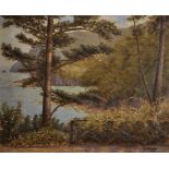 A.G.W. Parsons (20th Century) British. Coastal View through the Trees, Oil on Canvas, Signed & Dated