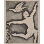 After T. Aubey, A Print of a Nude, 13" x 9.5".