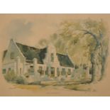 After John Cullingworth, South Africa, 'Klein Constentia', a Scene of a Colonial House, 14" x 19",