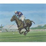 Lawrence Earl (20th Century) British. A Polo Player in Full Flight, Oil on Canvas, Signed and