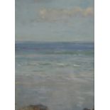 Early 20th Century English School. Seascape, Oil on Board, Initialled H.S.T., 14" x 10".