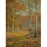 Arthur Foster (20th Century). A Woodland Glade, Oil on Canvas, Signed, 17" x 13".