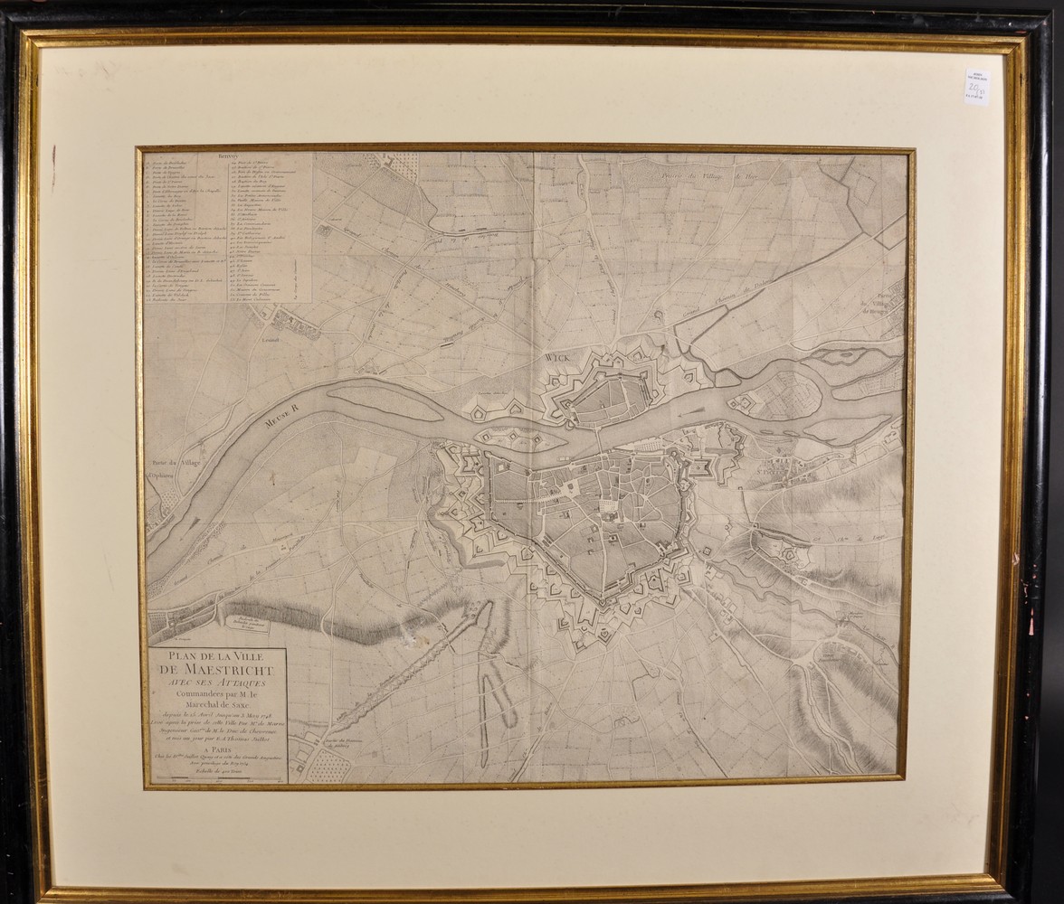 A Map of Palestine, Circa 1744, 20" x 23". With a Town View of Maestricht and a Map of Vogtlondiae. - Image 6 of 7