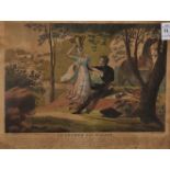 18th Century French School, A Pair of Colour Prints Depicting the story of Aline Reine de