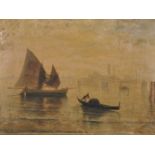 Early 20th Century Continental School. A View of Venice, Oil on Canvas, Signed Indistinctly S.
