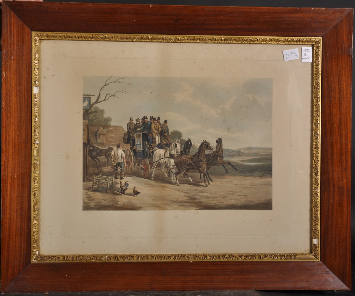 A Pair of Coaching Scenes, Printed by Arthur Ackermann, in Rosewood Frames, 10.5" x 16" (2). - Image 4 of 5