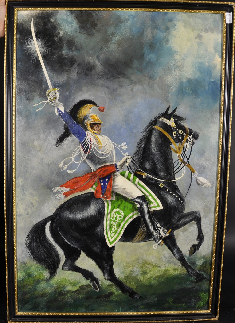 W. Owen Ward. A Mounted Cavalryman, Acrylic, Signed and Dated '78, 36"x 24", and two similar - Image 3 of 4