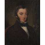 19th Century English School. Portrait of a Gentleman, Oil on Board, 8"x6".