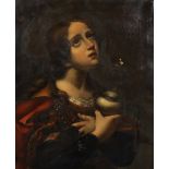 After Carlo Dolci (1616-1686) Italian. The Penitent Magdalene, Oil on Canvas, 29" x 23".