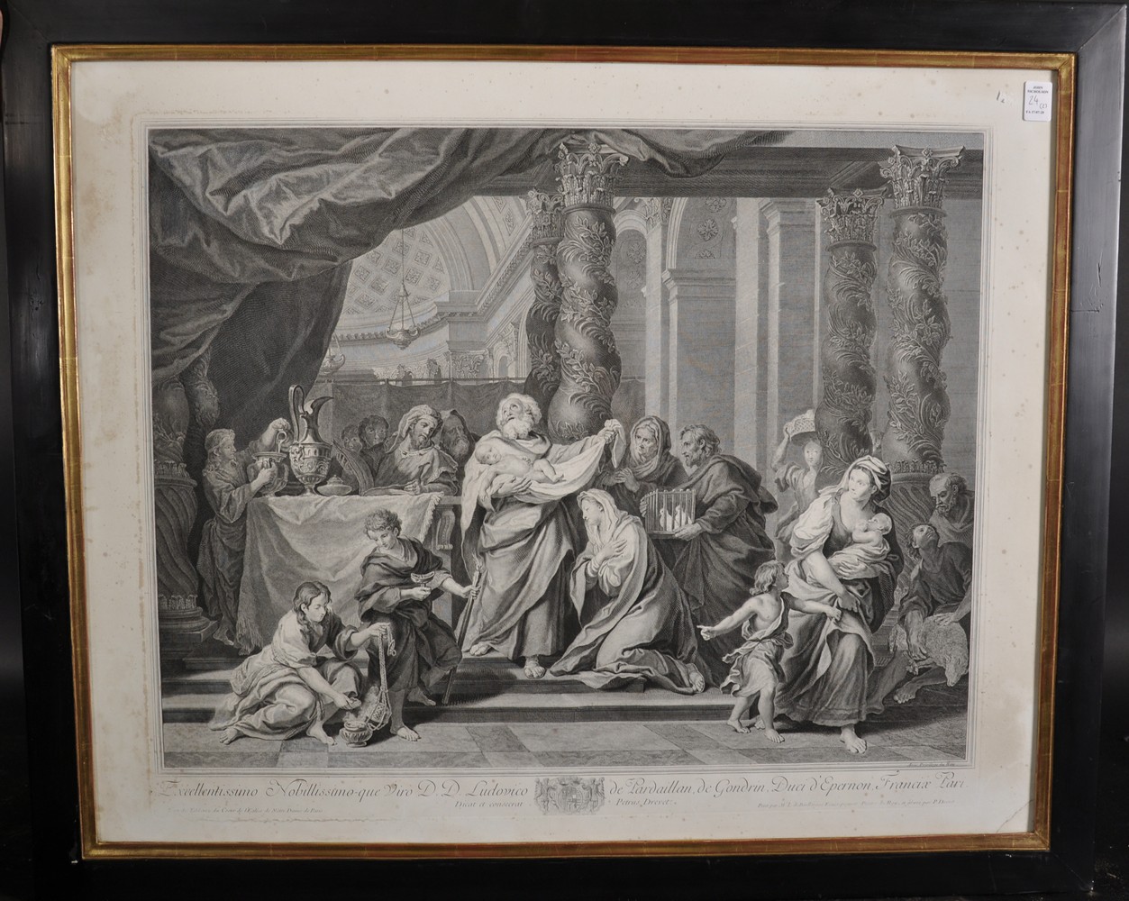 19th Century French. Jesus Feeding the Five Thousand, Engraving, 22" x 27.5", and a companion - Image 4 of 5