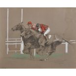 After Eugene Pechaubes (1890-1967) French. 'Longchamp', Signed, Titled and Numbered '49/500, 17.5" x