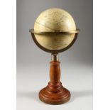 G. LECOQ. French, 19th century. A TABLE GLOBE OF THE STARS, 5.5ins diameter x 15ins high, on a stand