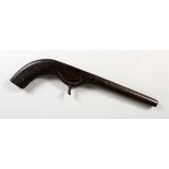 A FOLK ART CARVED WOOD MODEL OF A PISTOL. 15ins long.