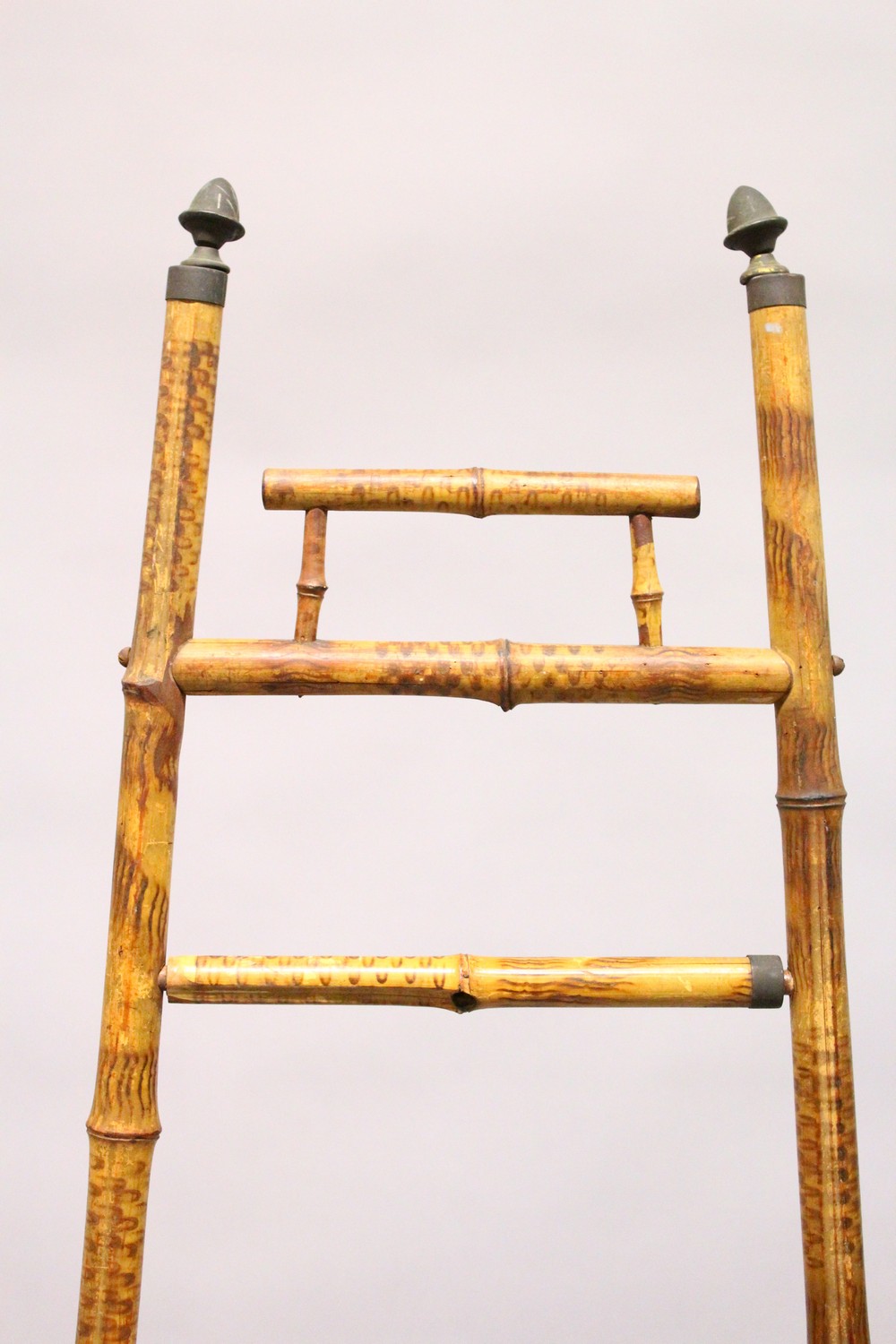 A LATE 19TH CENTURY BAMBOO EASEL. 5ft 8ins high. - Image 3 of 3