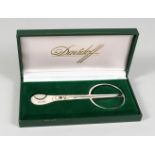 A DAVIDOFF SCISSOR ACTION CIGAR CUTTER, boxed.