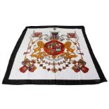 A HERMES SILK SCARF, "Coat of Arms".