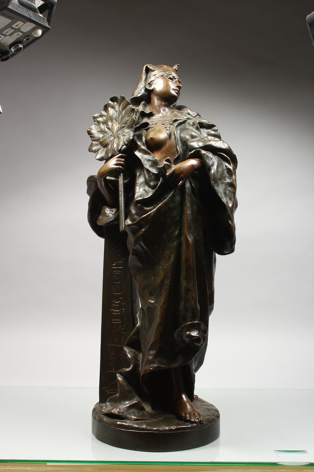 GASTON LEROUX (1854-1942) FRENCH A good Orientalist bronze of an Egyptian lady, possibly - Image 9 of 24