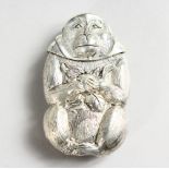 A NOVELTY SILVER-PLATE MONKEY VESTA.