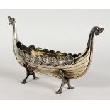 A DAVID ANDERSON .830 SILVER VIKING BOAT. 10ins long.