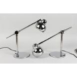 A PAIR OF SMALL CHROME ANGLEPOISE LAMPS.