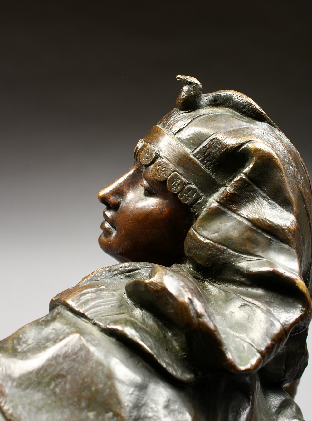 GASTON LEROUX (1854-1942) FRENCH A good Orientalist bronze of an Egyptian lady, possibly - Image 2 of 24