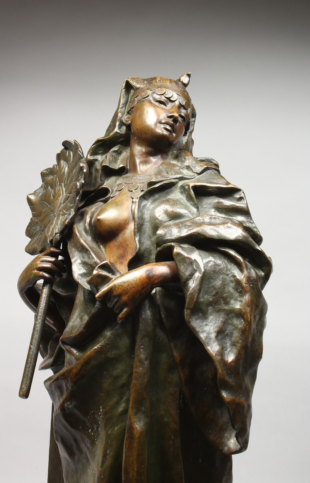GASTON LEROUX (1854-1942) FRENCH A good Orientalist bronze of an Egyptian lady, possibly - Image 23 of 24