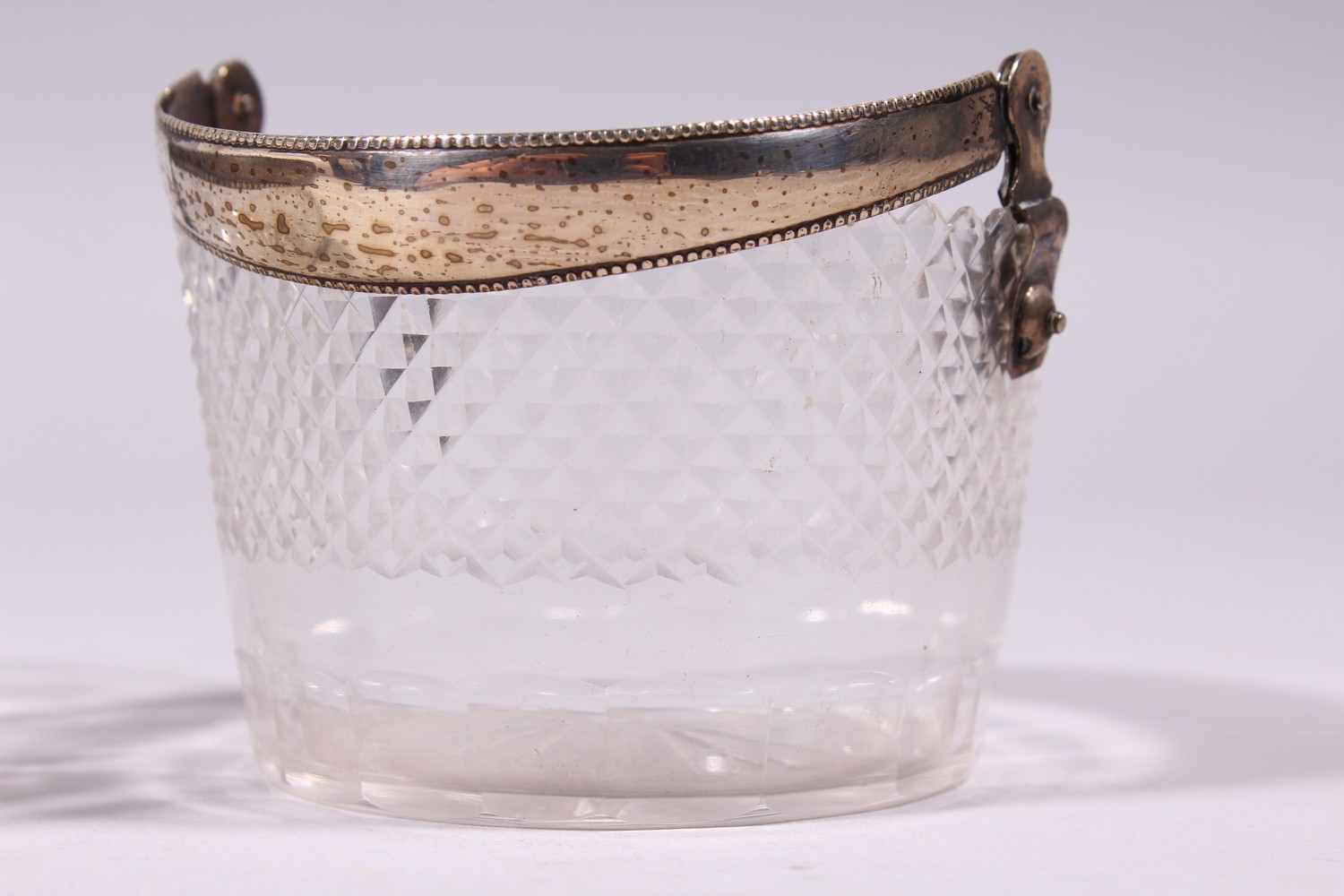 TWO CONTINENTAL CUT GLASS CIRCULAR BASKETS, with silver swing handles. - Image 2 of 13