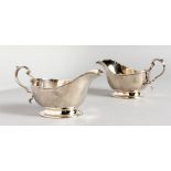 A PAIR OF MAPPIN & WEBB SAUCEBOATS. Birmingham 1934.