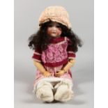 ARMAND MARSEILLE A LARGE GIRL DOLL, with porcelain head and segmented body. Stamped AIIM.