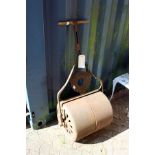 An old cast iron garden roller