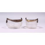 Two silver mounted cut glass bowls