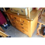 Modern light oak chest of drawers
