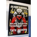Gilbert and George major exhibition tate modern poster signed