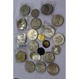 Bag of various coins
