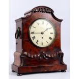 A good Regency mahogany bracket clock