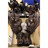 Eastern carved hardwood figures